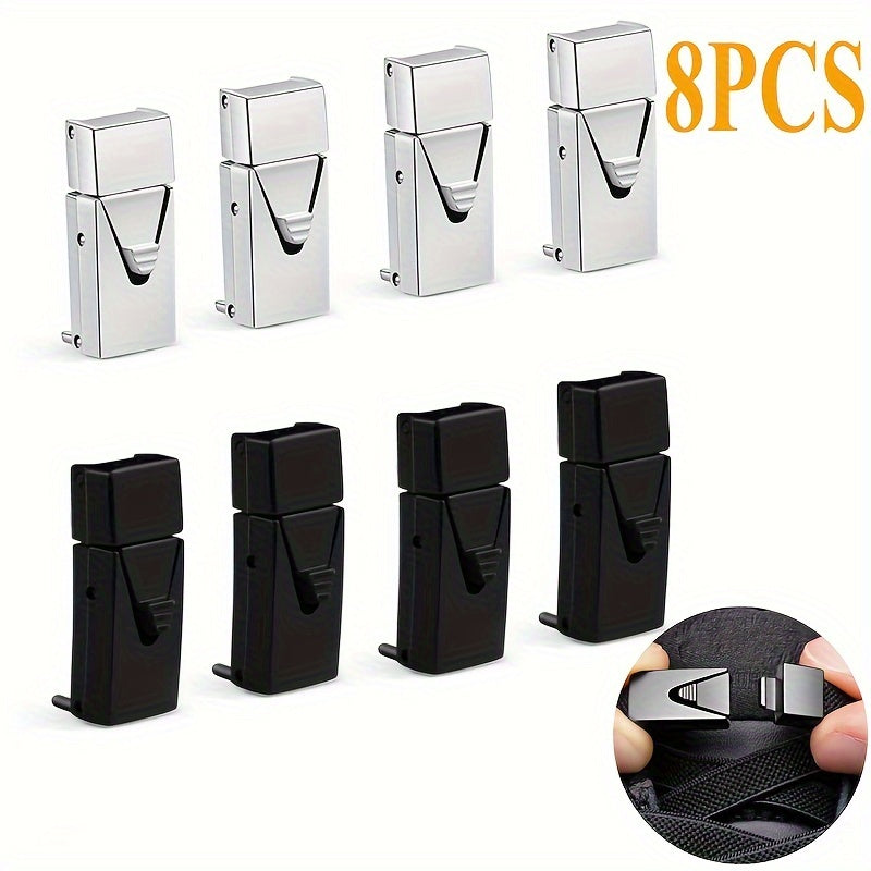 Unisex Metal Shoe Buckles 8 Pack Quick-Release No-Tie Clips Adjustable