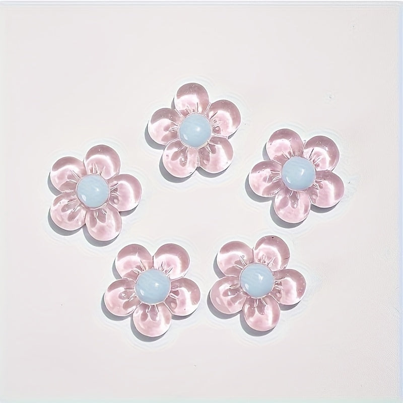 Colorful Resin Shoe Charms for Women with Floral Design 6-12 Pack