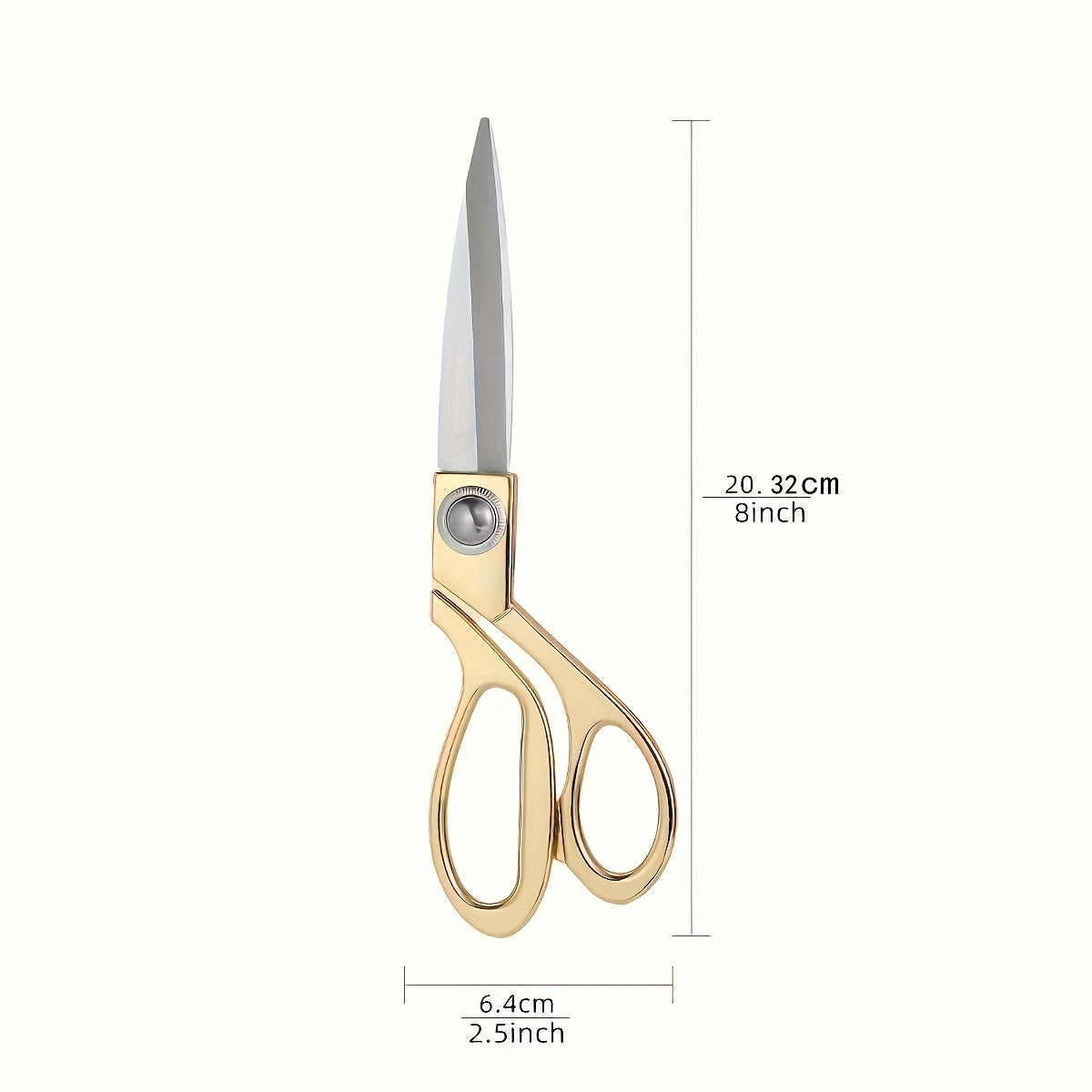 Golden Stainless Steel Fabric Scissors Heavy-Duty Tailor Shears for Sewing and Dressmaking
