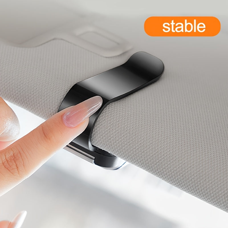 Car Sun Visor Glasses Clip Holder with Card and Ticket Storage Durable ABS Resin