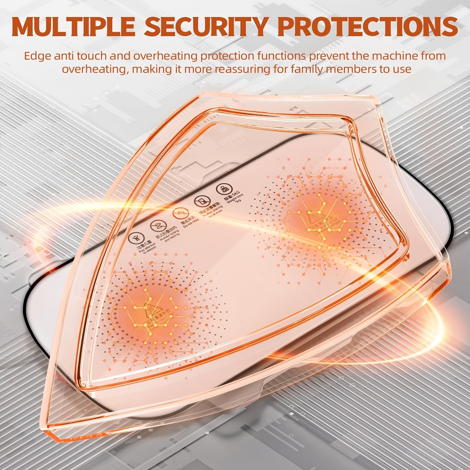 2 Pack Food Warmer with Electric Warming Tray and Graphene Heating Film for Fast Heating