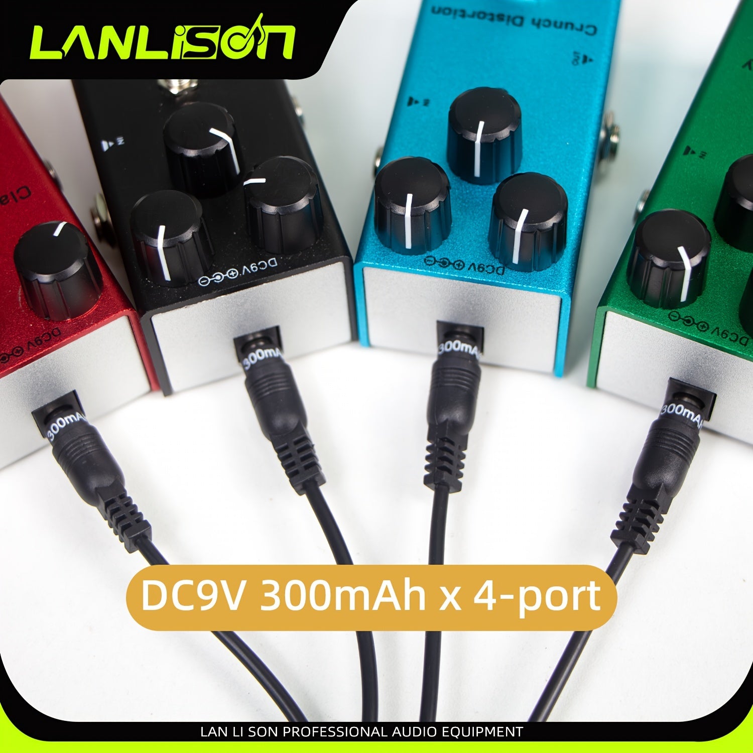 Guitar Pedal Power Supply 8-Port Isolated DC with USB Charging Adapter