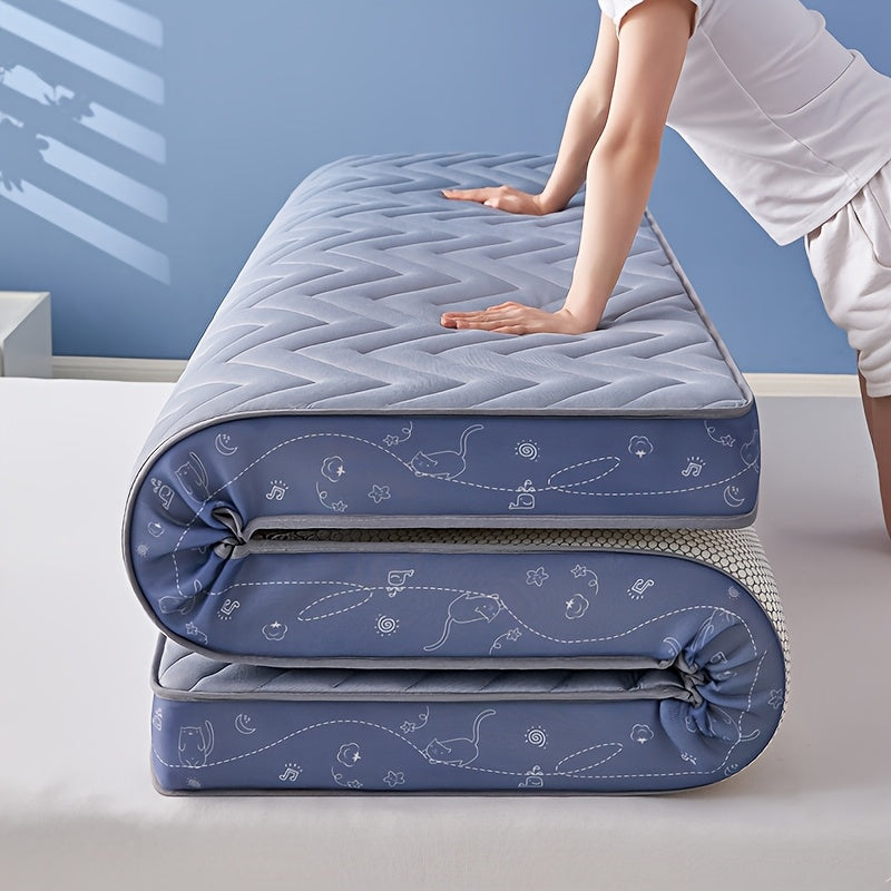 Orthopedic Latex Memory Foam Mattress Topper with Quilted Design Breathable Pressure Relief