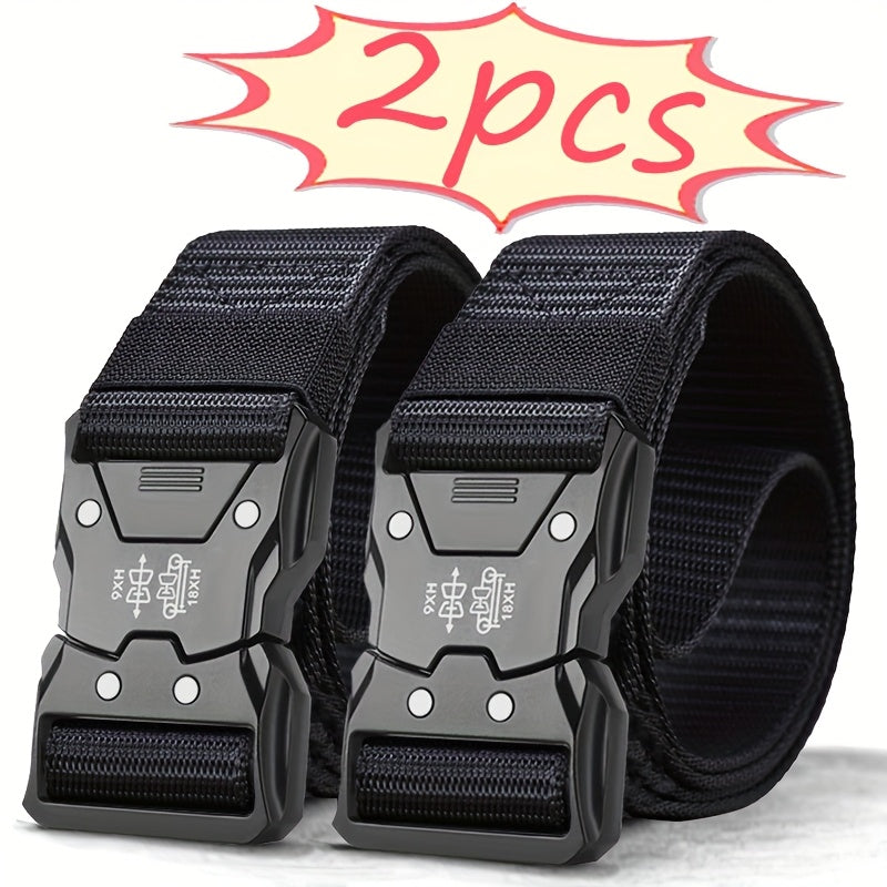 Unisex Tactical Nylon Belt Breathable Canvas Quick Release for Outdoor Training