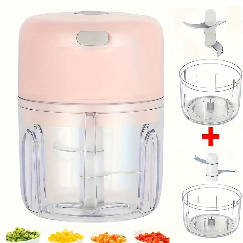 Electric Mini Food Chopper USB Rechargeable Battery for Garlic Vegetables Fruit Meat
