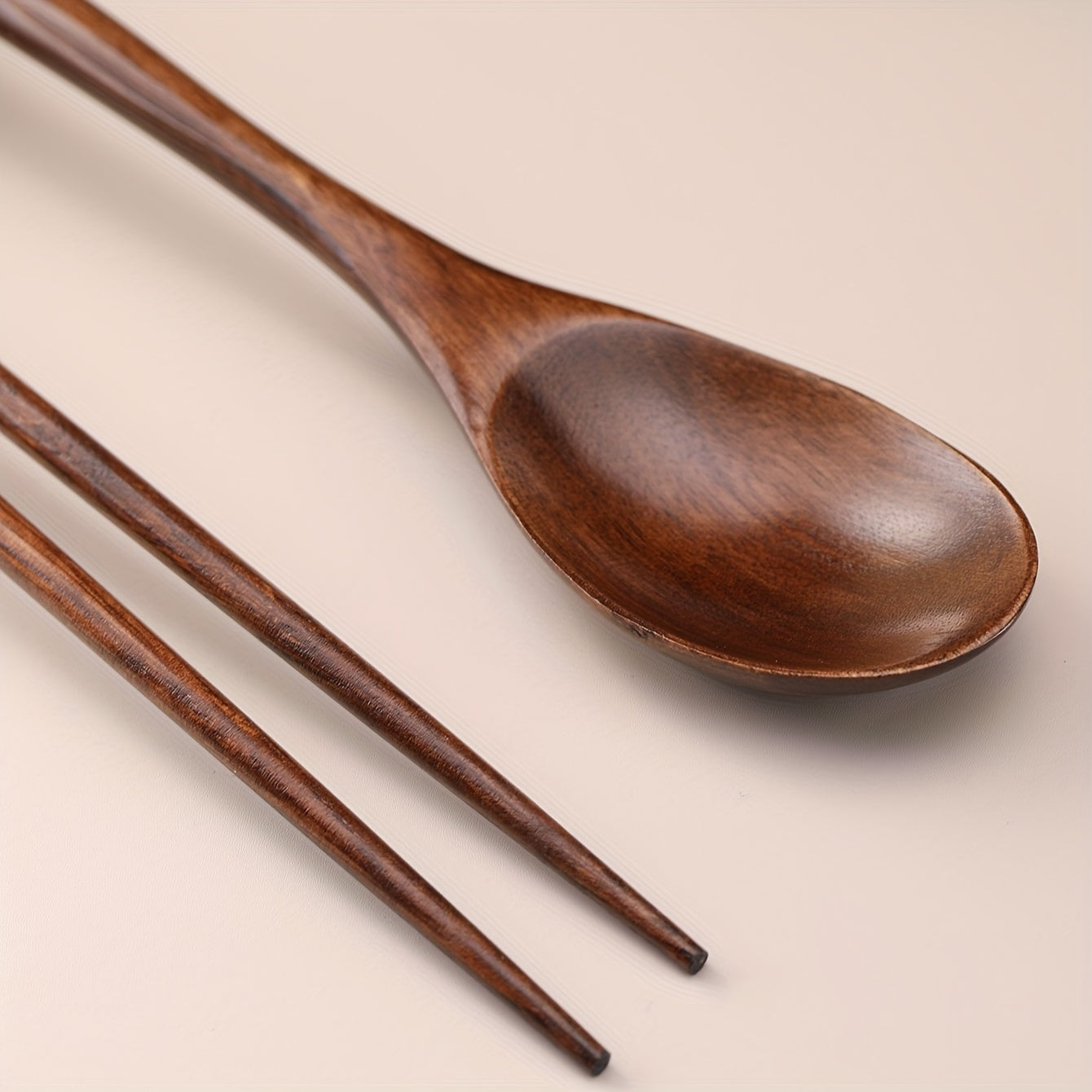 Wooden Spoon and Chopstick Set for Kitchen Use Durable Natural Wood