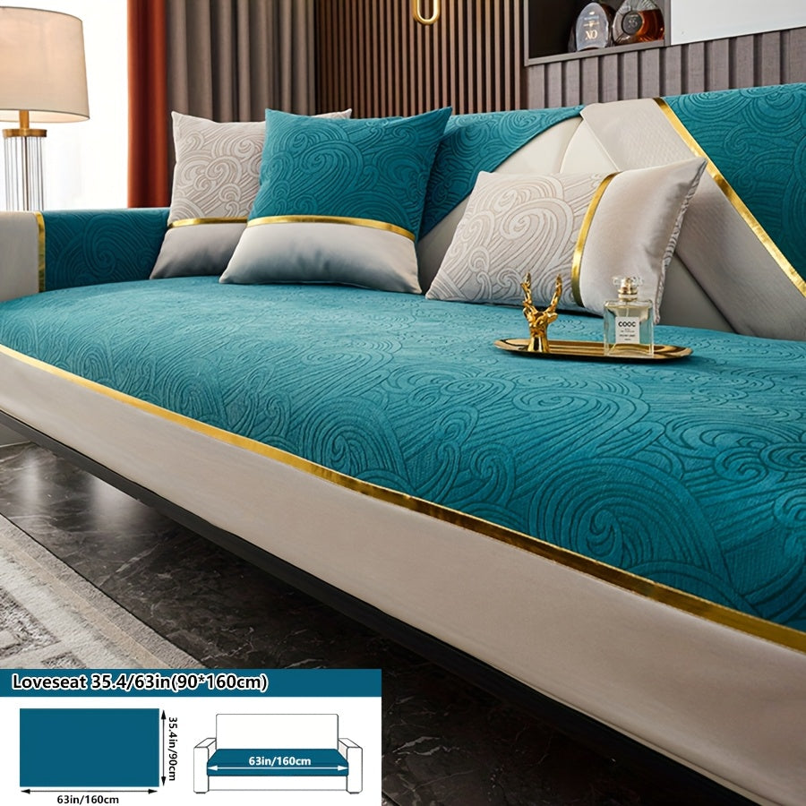 Chenille Cloud Pattern Sofa Cover Full Cover for Four Seasons