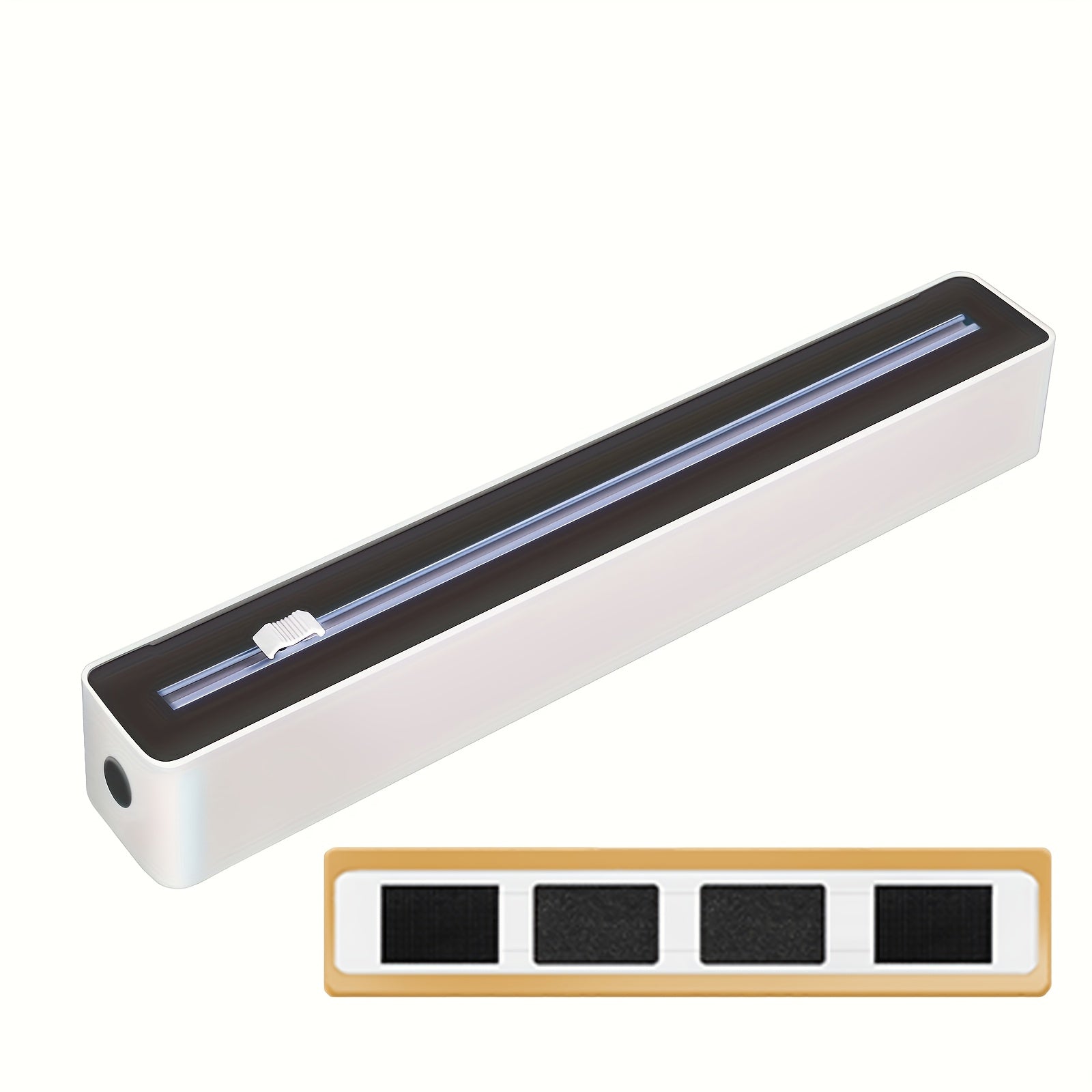 Plastic Wrap Dispenser with Reusable Fresh Wrap Machine for Kitchen Drawer Storage