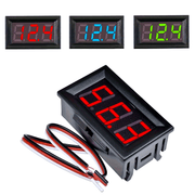 Digital Voltage Meter 4.5-30V LED Display Battery Motor Panel Mount Red Blue Green