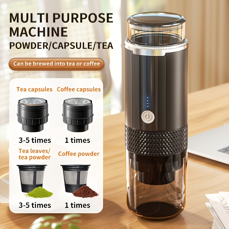 Portable Electric Espresso Maker for Travel and Home USB Charging Compact Coffee Brewer