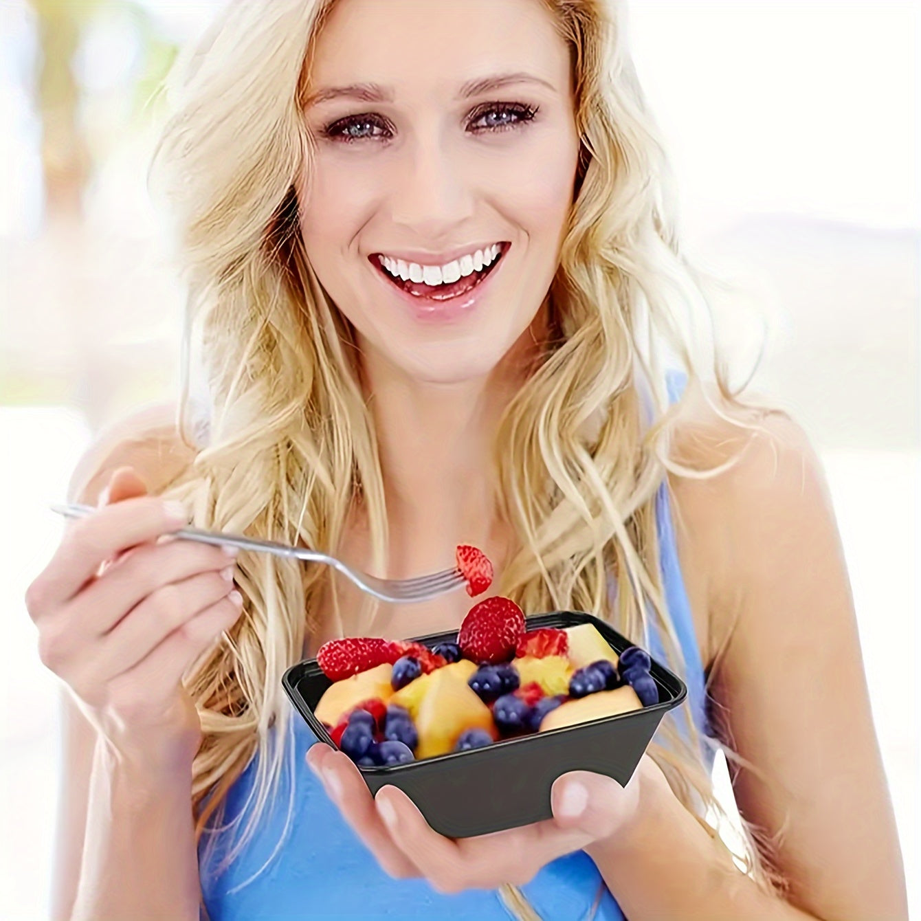 Set of 5 BPA-Free Plastic Lunch Boxes with Secure Lids for Food Storage