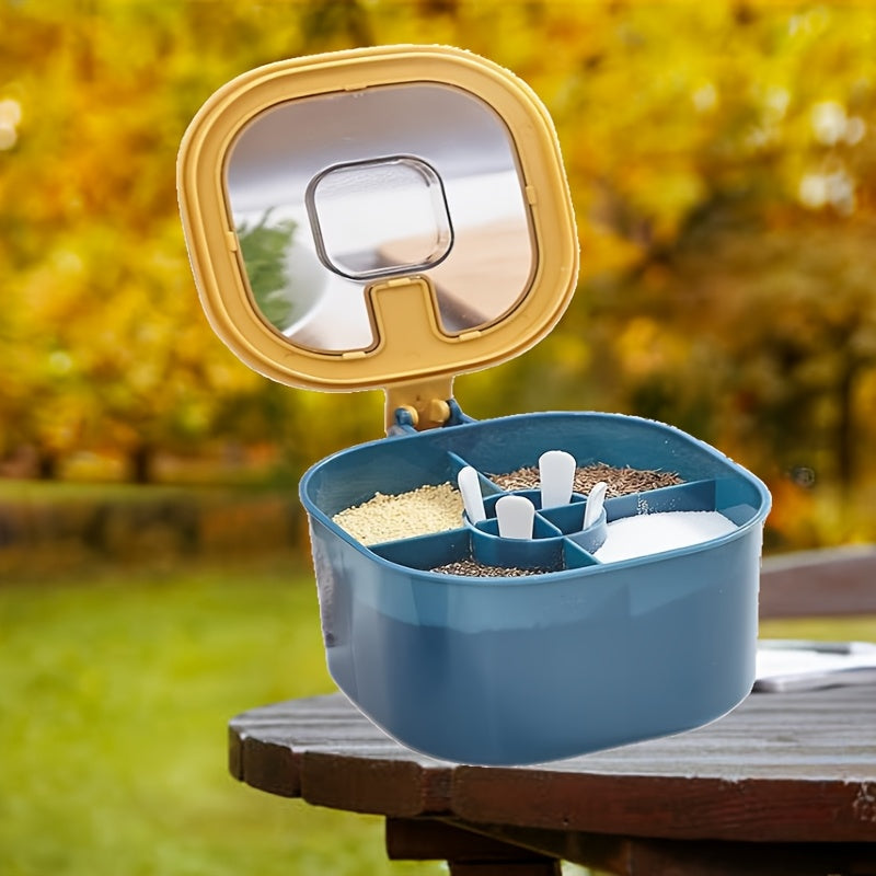 Large Capacity ABS Seasoning Storage Container Set with Lid and Spoon