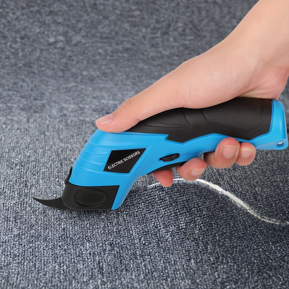 Electric Scissors Handheld Fabric Cutter USB Rechargeable 400RPM for Clothing Cardboard Carpet