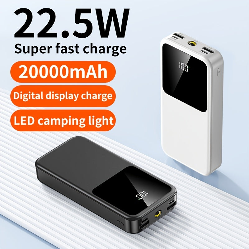 20000mAh Power Bank Fast Charging LED Display Dual Input Output Portable