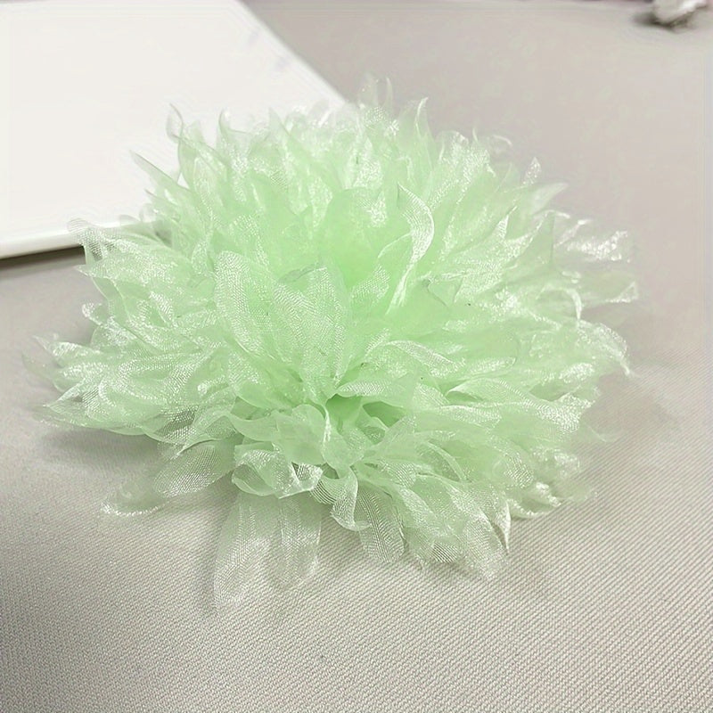 Одна большая ручная брошь-булавка для женщин, элегантная тканевая лацканная булавка с цветочным дизайном, стильный аксессуар для жакетов и платьев - включает 1 штуку