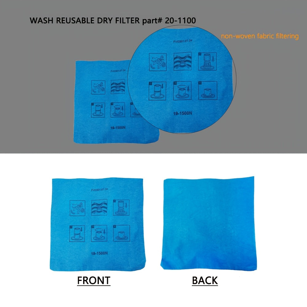 Reusable Non-Woven Filter Cloth Pack for Wet Dry Vacuum Cleaner Parts