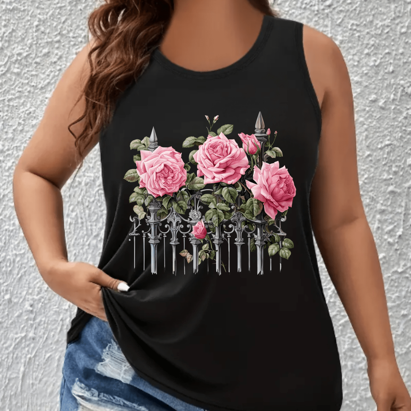 Women's Summer Off-The-Shoulder Printed Midi Vest Breathable Casual Top