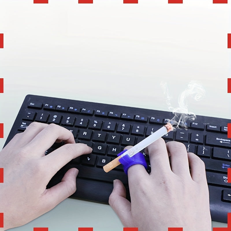 Unisex Silicone Cigarette Holder Ring Smoke Stain Prevention Accessory