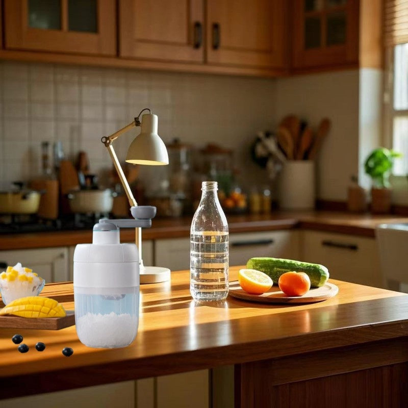 Rallador de hielo de acero inoxidable para dulces caseros, helados, cócteles, fácil de usar