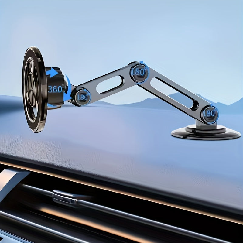 Universal Magnetic Car Phone Mount Durable Aluminum Alloy 360° Adjustable