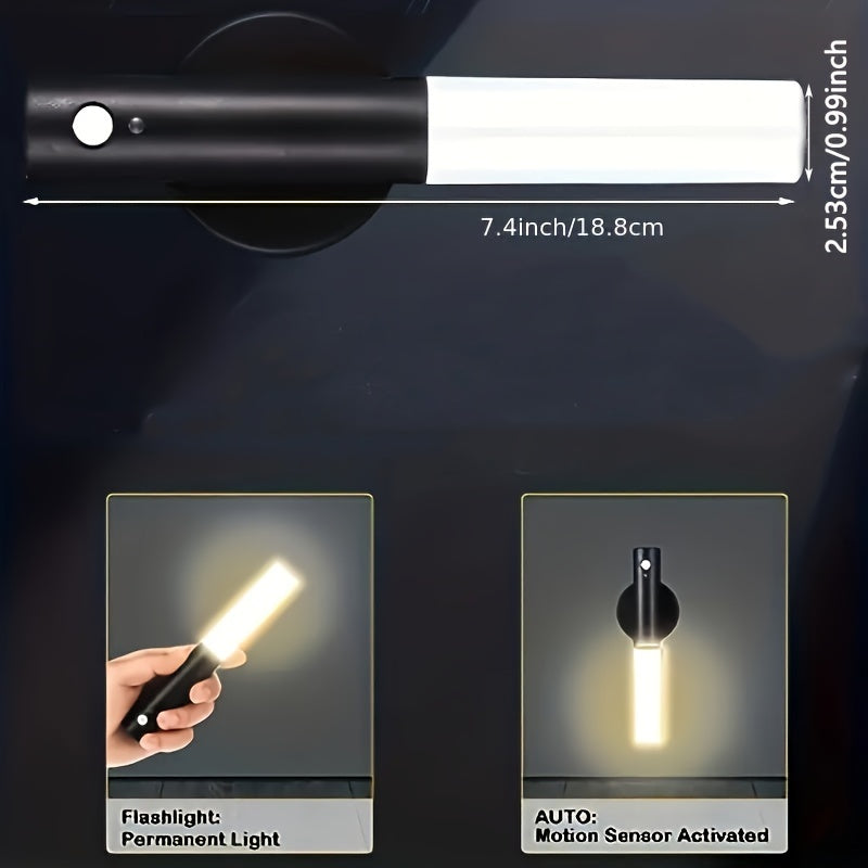 Wireless Motion Sensor Night Light with Magnetic Wall Mount and USB Rechargeable LED for Stairs Walls and Hallways