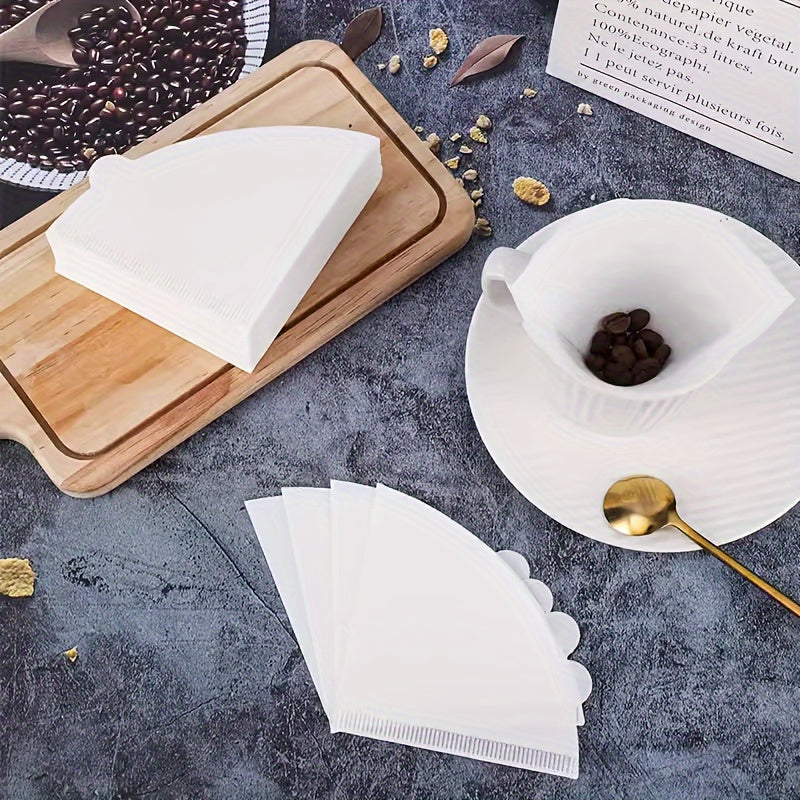 - 100 ta V60 konusli qahva filtrlar to'plami - Qo'l bilan tayyorlash uchun qulay, foydalanish uchun mo'ljallangan bir martalik tomizish qog'ozi, oshxona va restoranlar uchun ideal