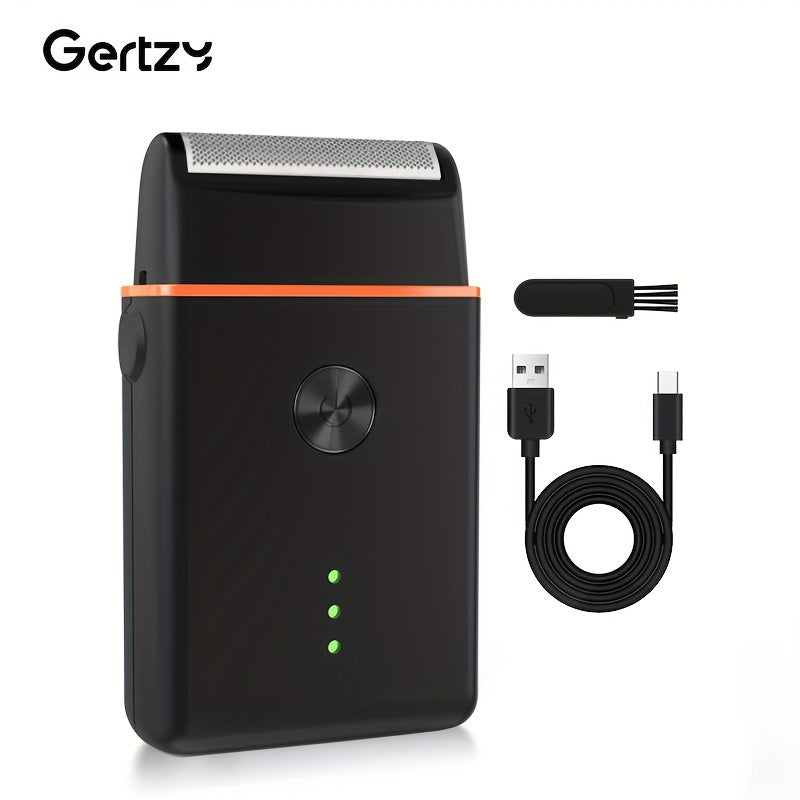 Мужская USB-заряжаемая электробритва с съемным лезвием из нержавеющей стали для домашнего использования и путешествий