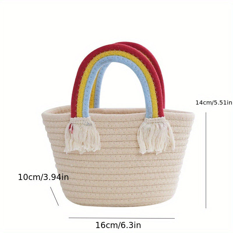 Вязаная подарочная сумка из хлопковой нити - идеально подходит для подарков на Рождество, Хэллоуин, День благодарения, Новый год и День святого Валентина.