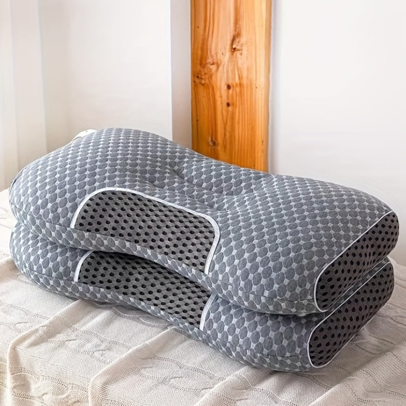 Large 3D Ergonomic Neck Support Pillow for Side Sleepers with Breathable Cover