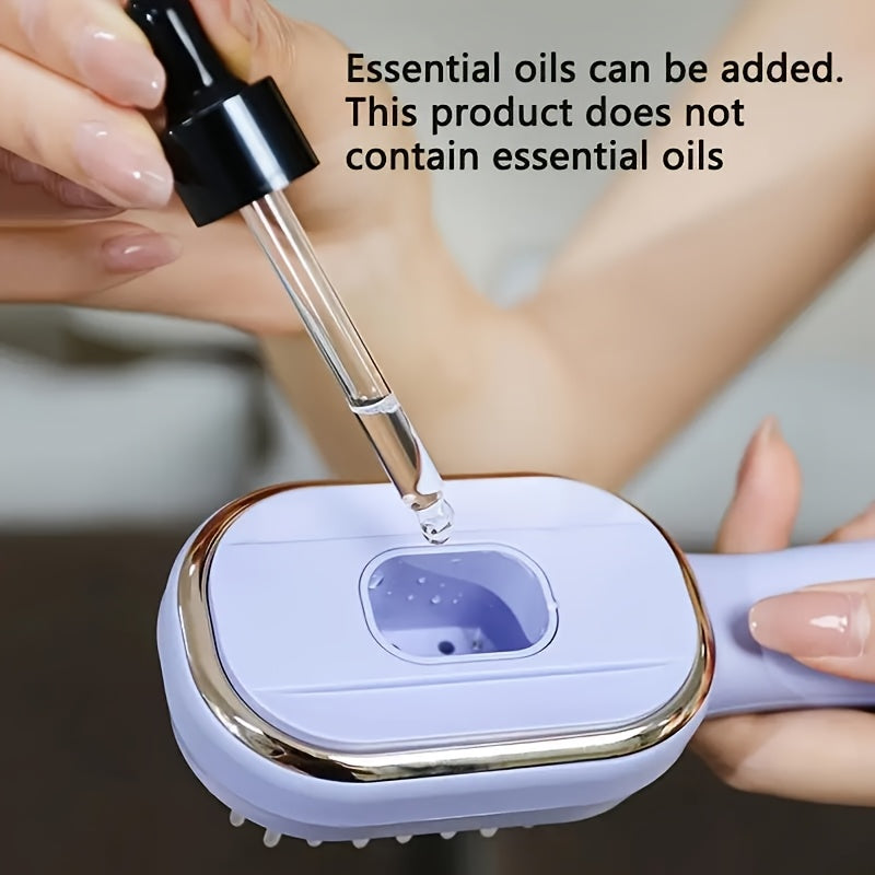 Wireless USB Rechargeable Scalp Massager with Essential Oil Dispenser Purple