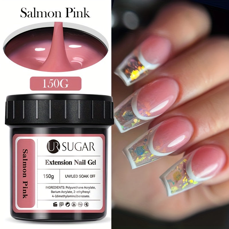 Pinkish-White Nail Extension Gel 150g Fast-Dry UV/LED Soak Off High-Quality