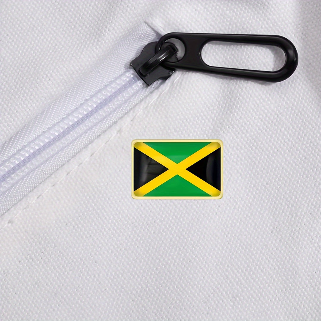 20-to'plam Enamel Alloy Jamaica Bayrog'i Brooch Pinlari Lapel, yelka va sumkalar uchun
