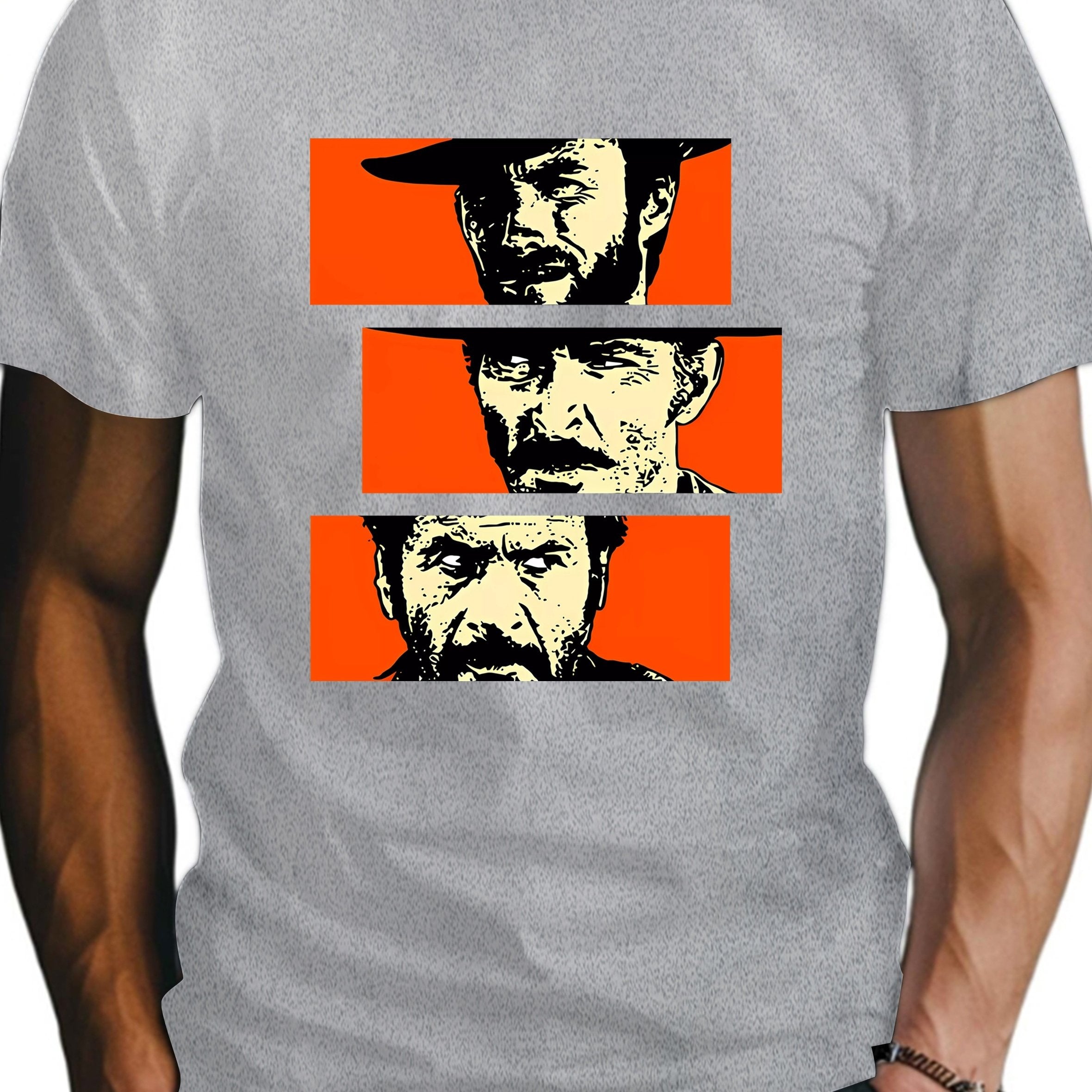 Men's Plus Size Breathable Polyester Crew Neck T-Shirt for Summer