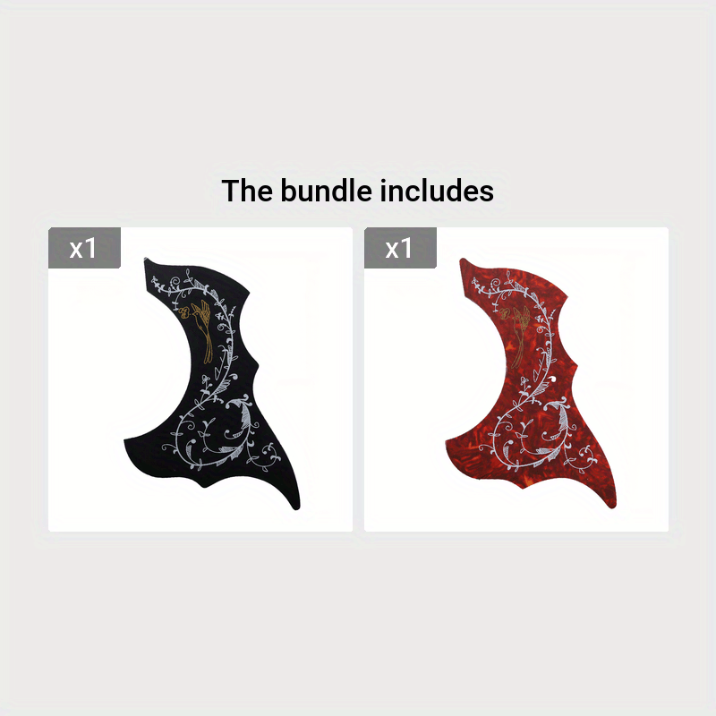 Acoustic Guitar Pickguard 40-41 Inch Scratch Protection Decorative Pattern Black Red White