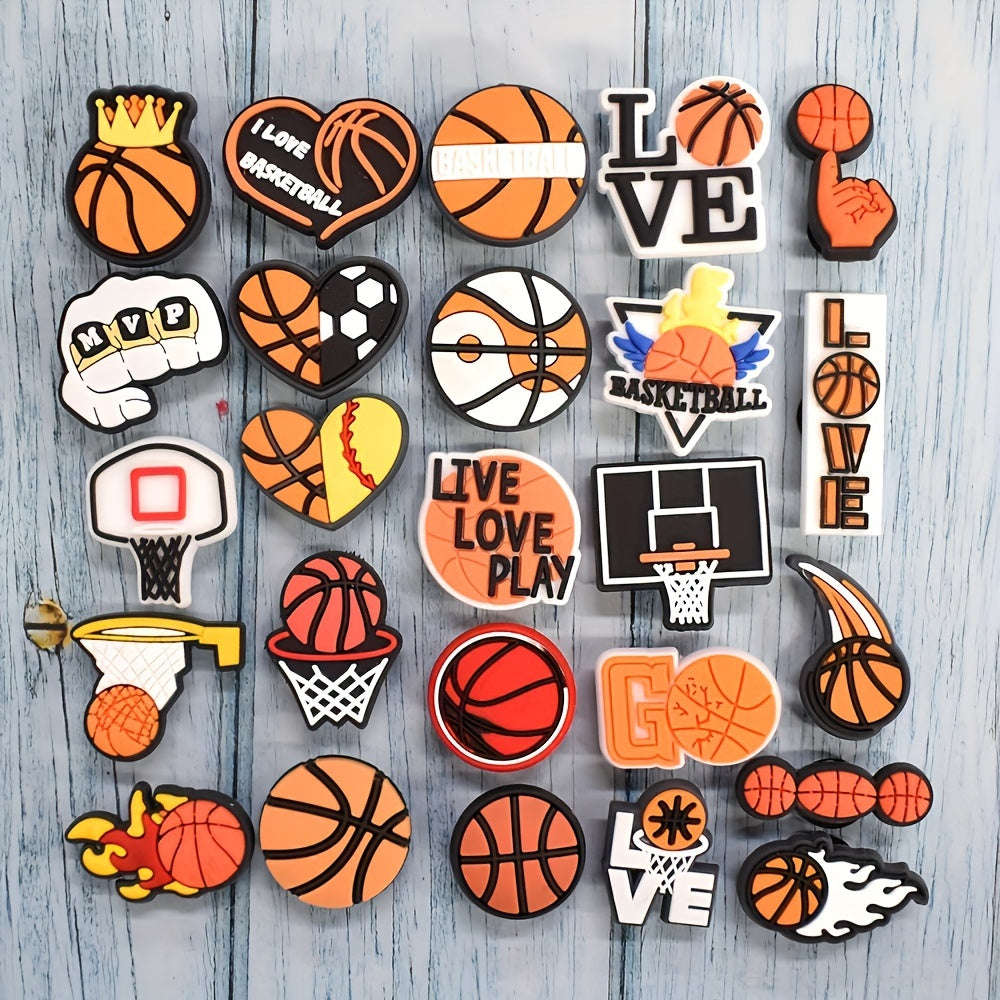15 Pcs Basketball Shoe Charms Sports Shoe Decorations for Sneakers