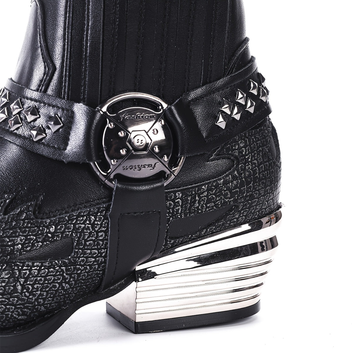 Women’s Animal Print Western Cowboy Boots Slip-On Chunky Heel