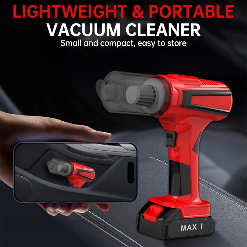 Kuchli so'rish qobiliyatiga ega, simsiz brushless motorli portativ mini qo'l vakuum tozalagich. Tozalash, changni puflash, kichik narsalarni shishirish uchun yuqori quvvatli USB orqali zaryadlanadigan, turli xil qo'shimchalar bilan.