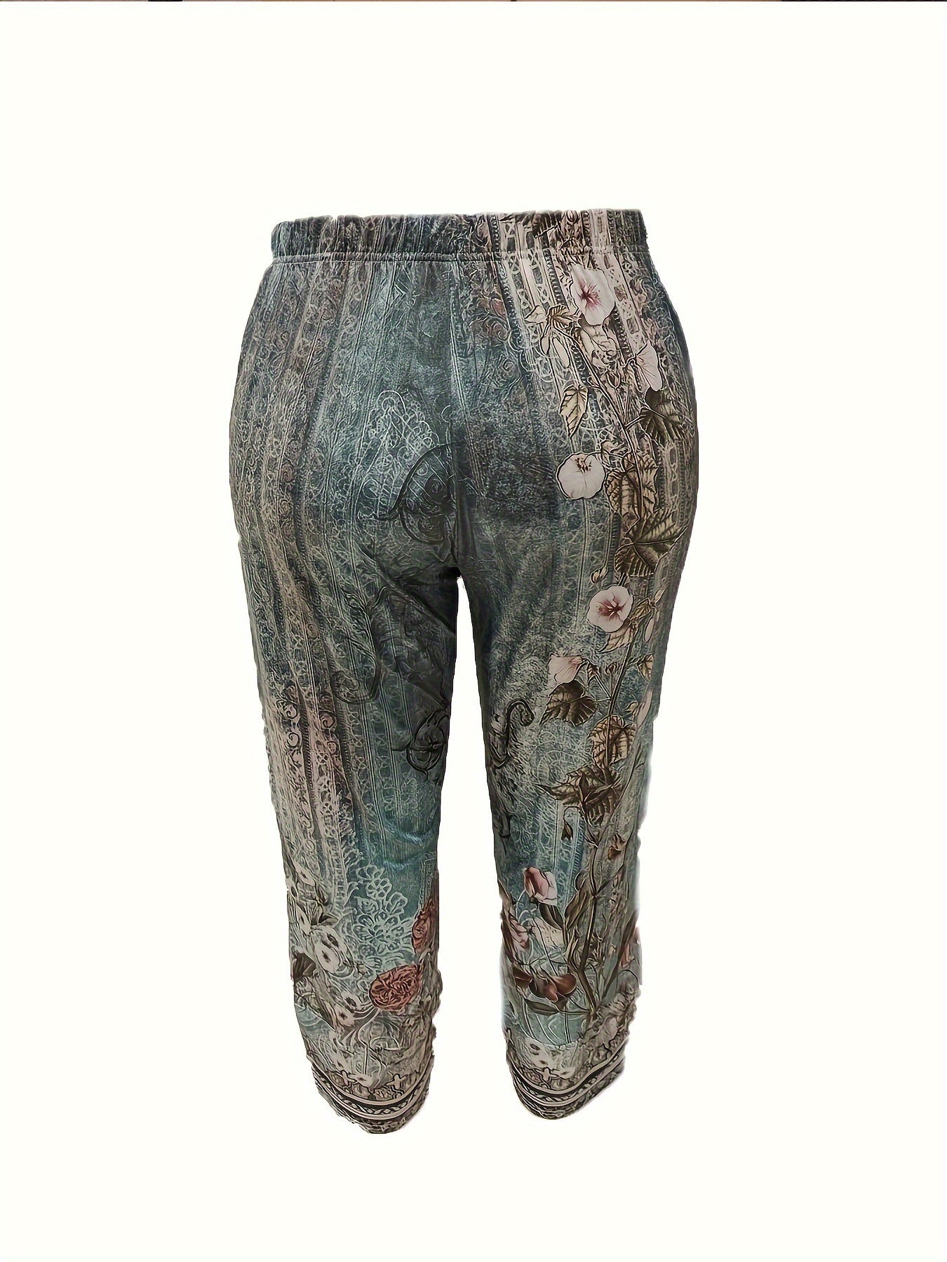 Pantalones largos elegantes de talla grande para mujer, pantalones anchos de moda