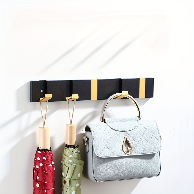 Aluminum Wall Hook Folding Space-Saving Multi-Use for Bathroom Kitchen Living Room