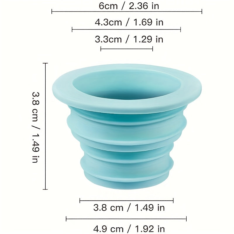 2pcs Silicone Drain Hose Seals Odor-Blocking Flexible Sewer Plug Rings for Washing Machines and Kitchen