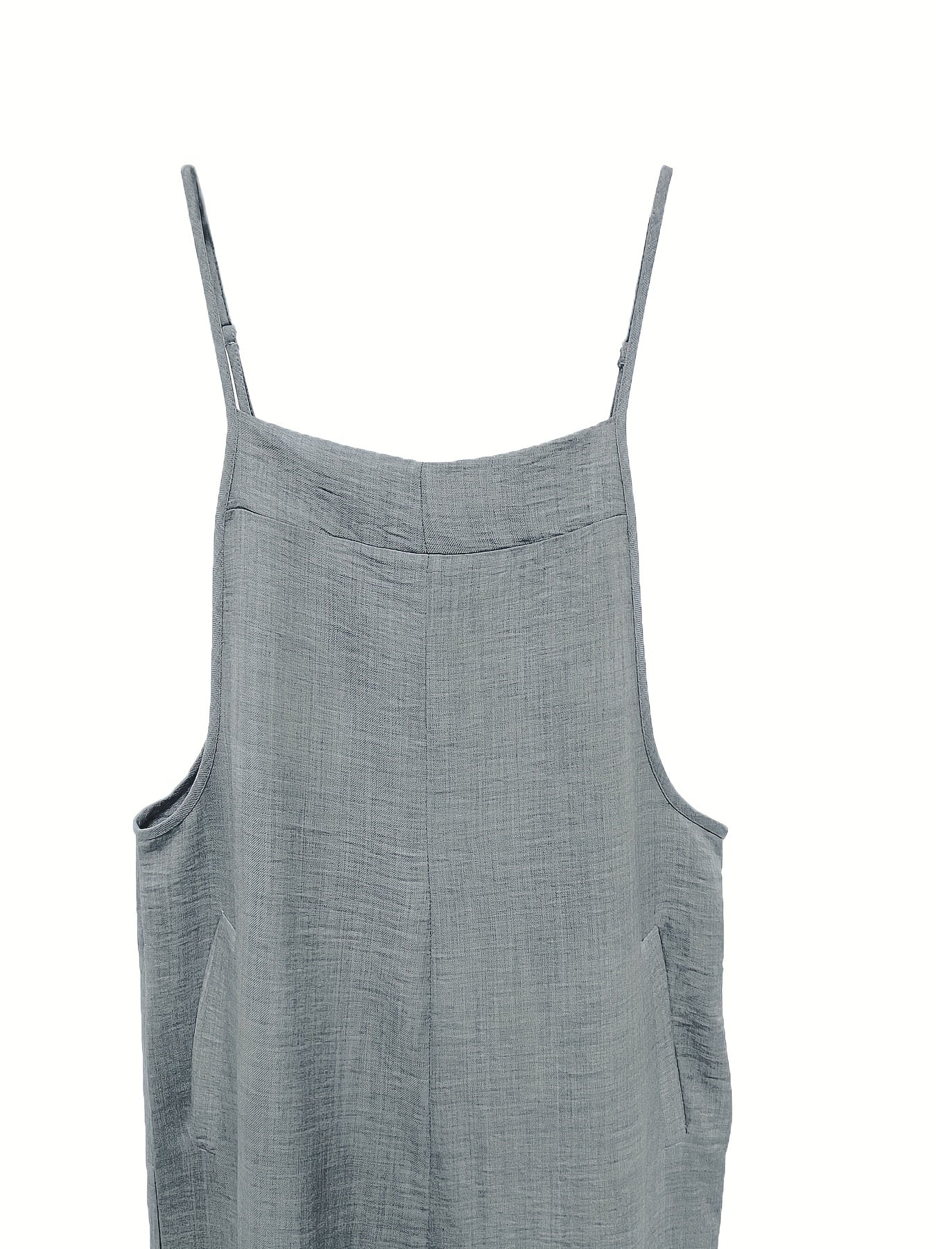 Women's Green Polyester Jumpsuit with Wide Legs Pockets All-Season Casual