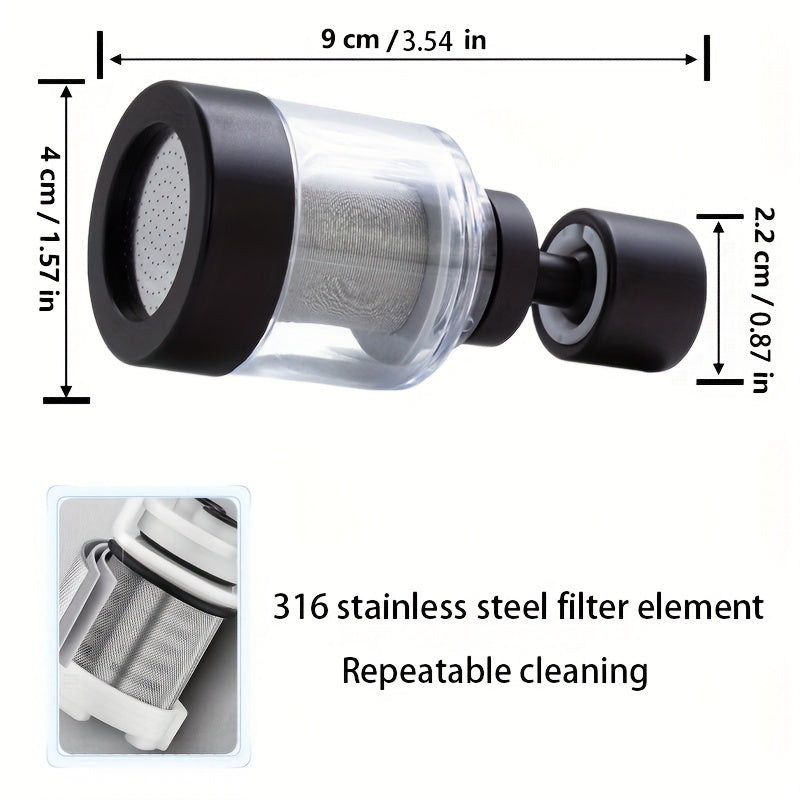 Stainless Steel Mesh Faucet Filter with Large Angle and Reusable 316 Stainless Steel Screen