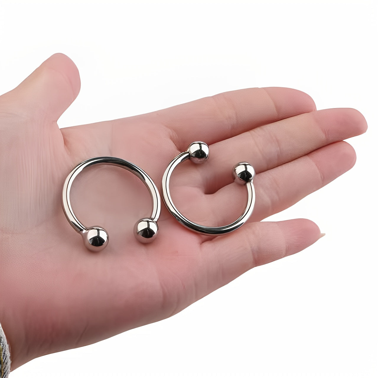 Men Stainless Steel Cock Ring Glans Penis Ring Sex Toy Adjustable Size