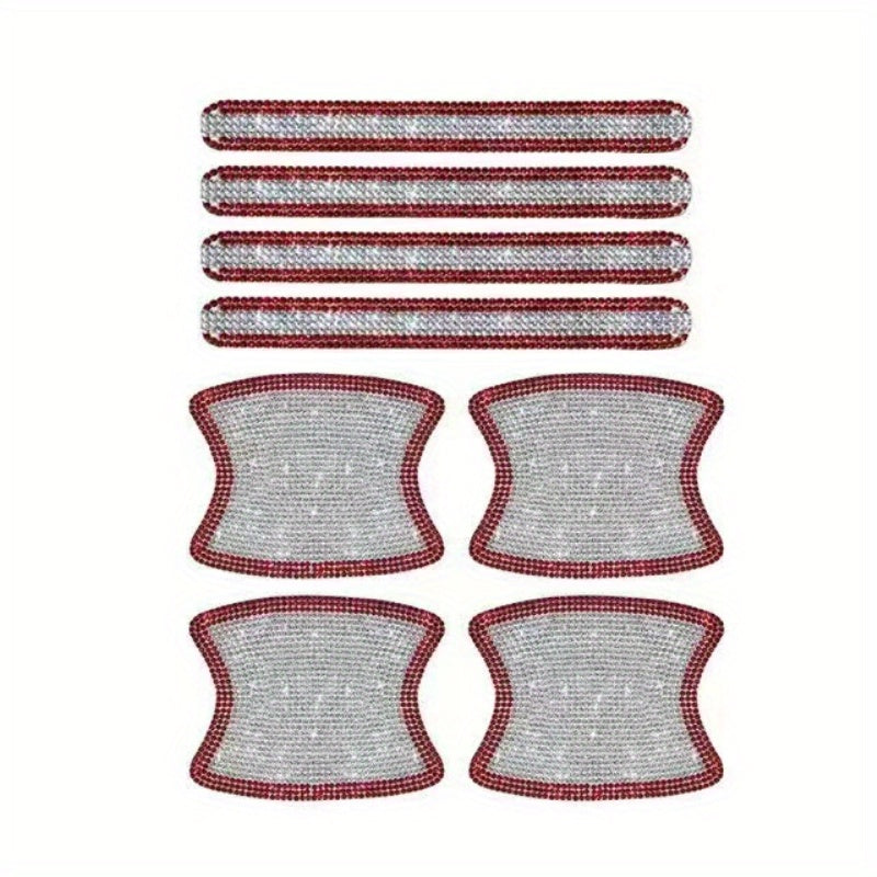 Car Accessories Diamond Stickers for Car Door Handles Anti-collision 8pcs