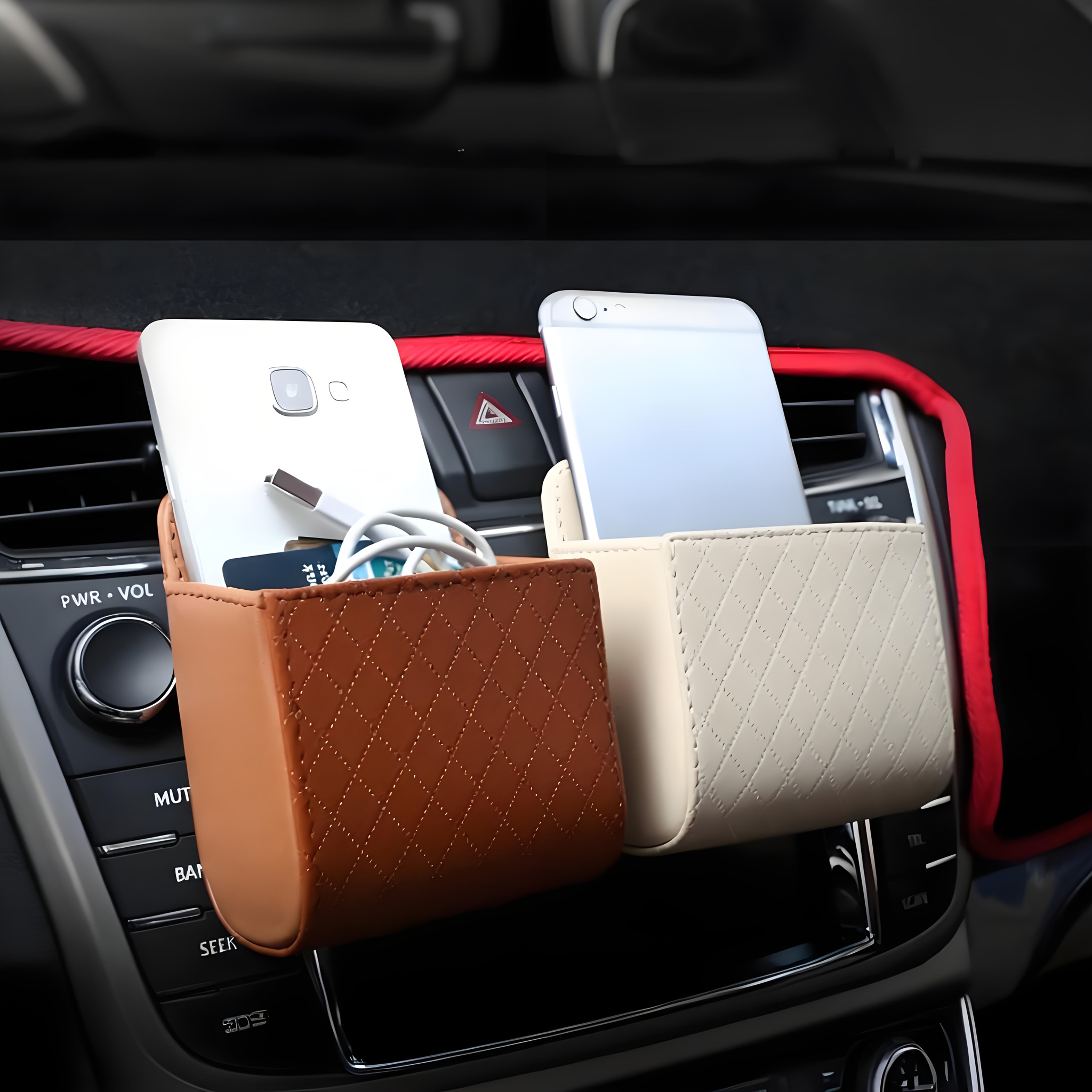 Universal avtomobil saqlash qutisi havo chiqishi telefon ushlagichi tashkilotchisi