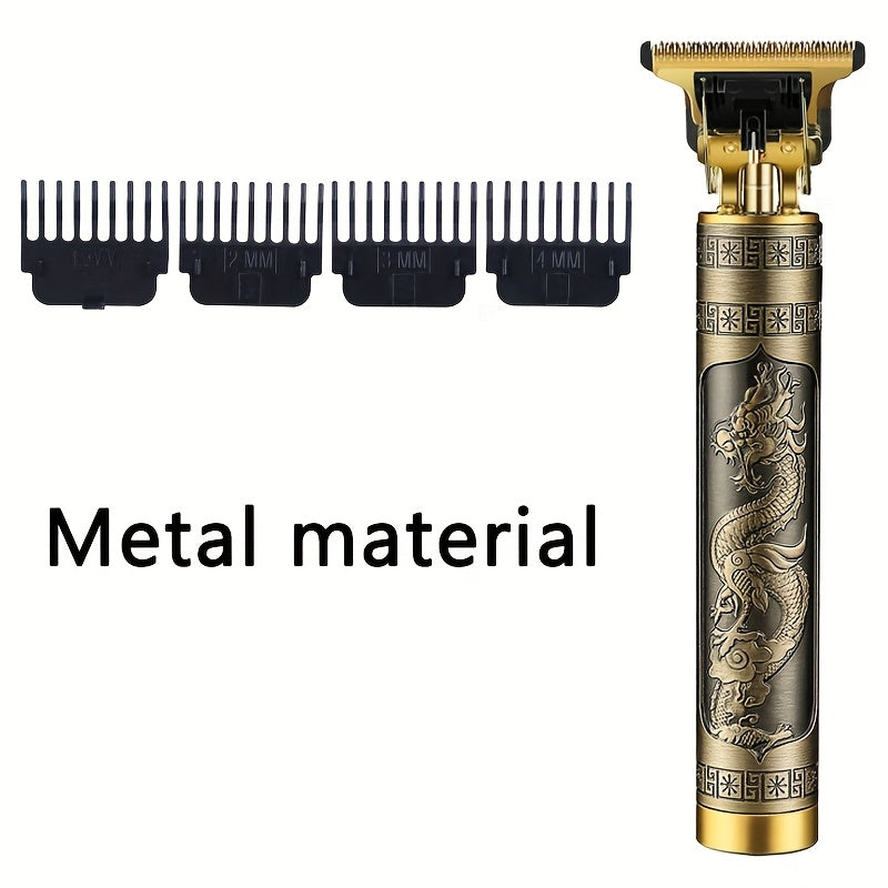 Машинка для стрижки волос для мужчин с перезаряжаемой батареей USB и насадками-руководствами