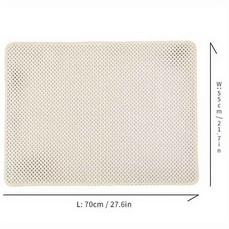 Extra Large EVA Cat Litter Mat Double-Layer Filtering Washable Leakproof Anti-Splash