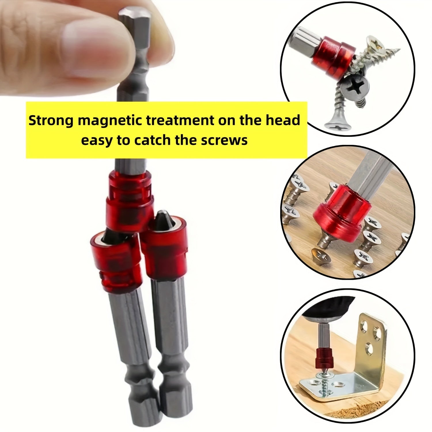 4 Pieces PH2 Phillips Head Screwdriver Bits 50mm Magnetic Flat Shank