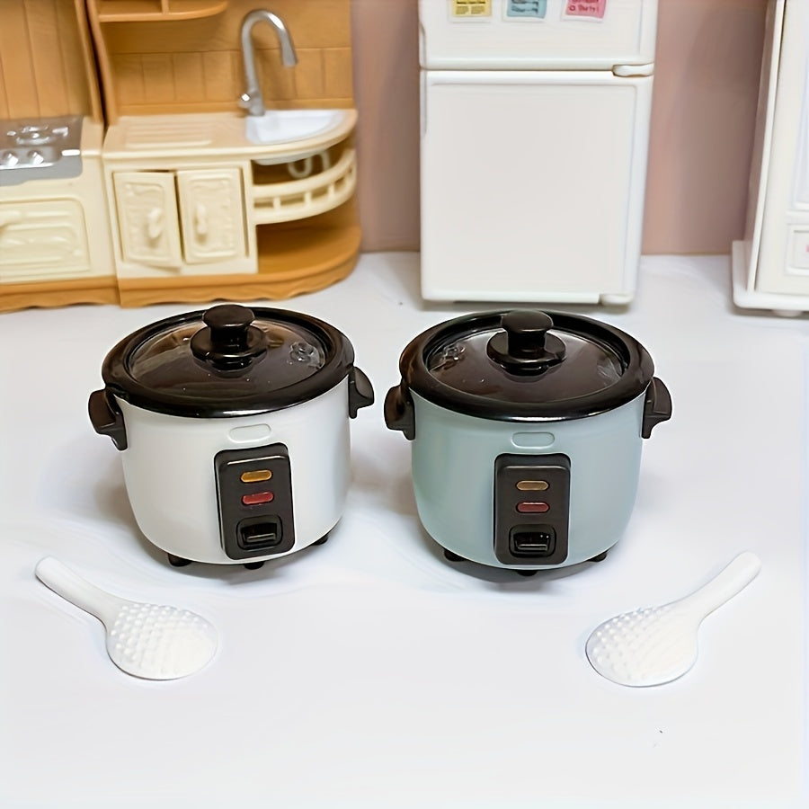 Decorative Mini Rice Cooker Model Food-Themed Kitchen Decor for Any Room
