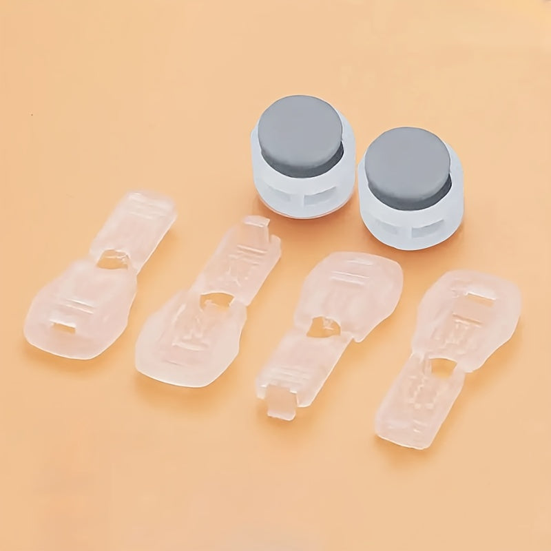 Unisex Shoe Accessories 6Pcs Set Shoelace Buckles No Tie Fastener